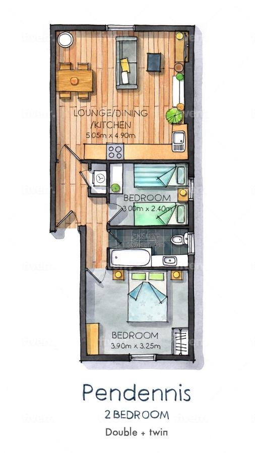 Pendennis - Bright Victorian Flat, Sea Views & Close To Beach ฟาลมัธ ภายนอก รูปภาพ